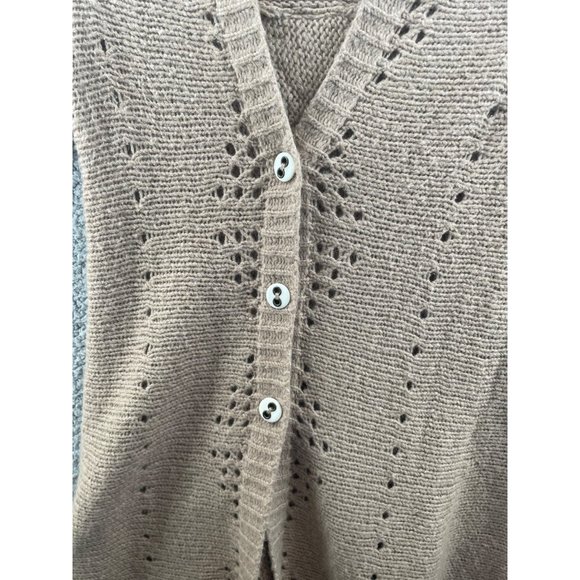 Free People Knit Wool Buttoned Womens Cardigan Tan Size PSmall - Picture 4 of 10